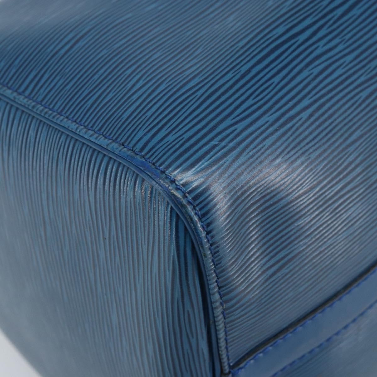Louis Vuitton Speedy Handbag Epi Leather, BLUE, LEATHER, Handbag