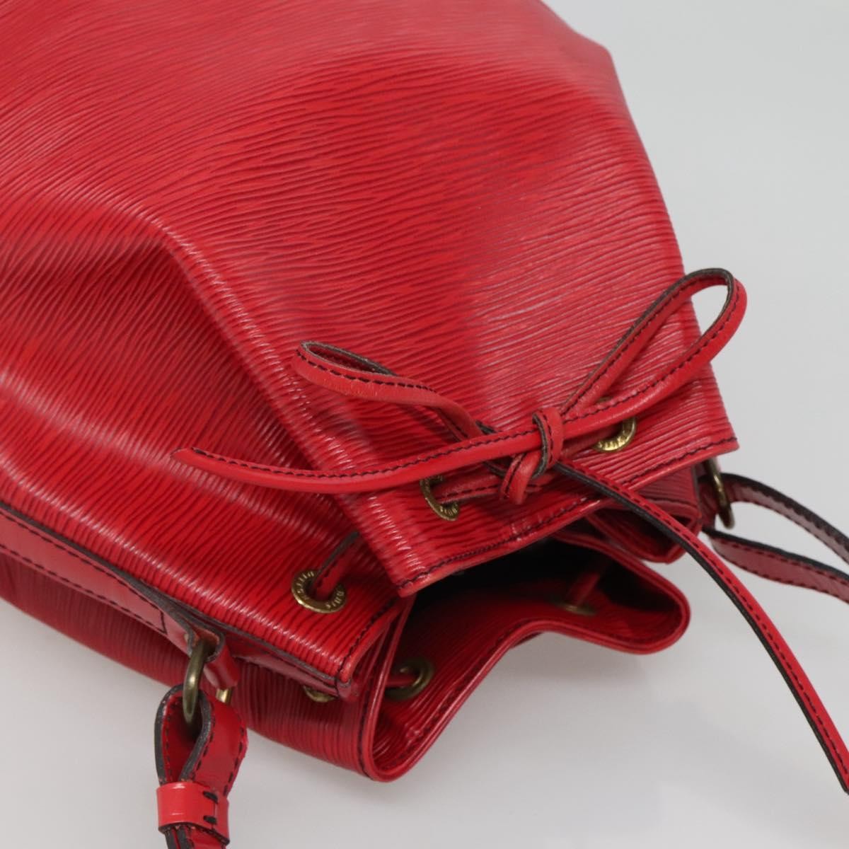 Louis Vuitton Bicolor Petit Noe Handbag Epi Leather, RED, LEATHER, Shoulder bag