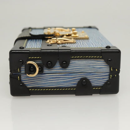 Louis Vuitton Petite Malle Handbag Epi Leather, BLUE, LEATHER, Handbag