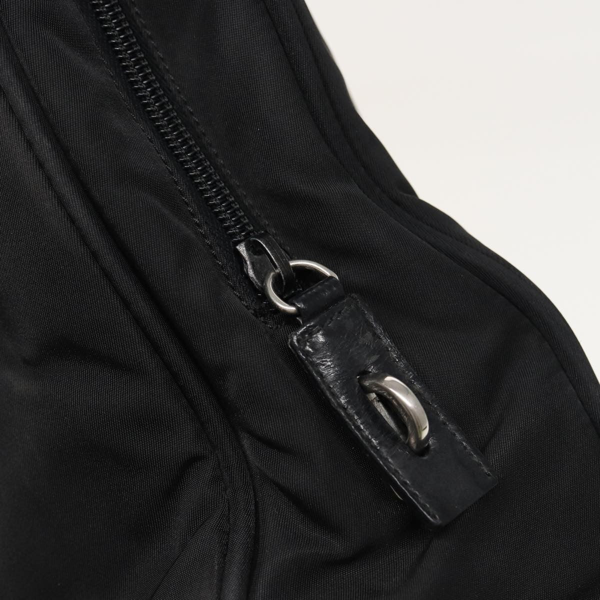 Prada Bowling Shoulder Bag Tessuto, BLACK, NYLON, Shoulder bag