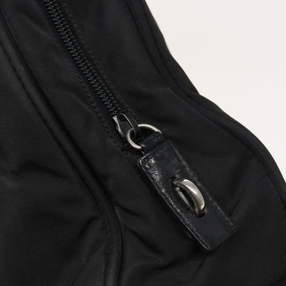 Prada Bowling Shoulder Bag Tessuto, BLACK, NYLON, Shoulder bag