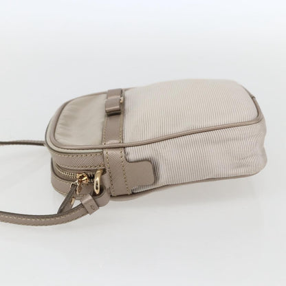 Salvatore Ferragamo Vala Shoulder Bag Nylon, Beige, Nylon, Shoulder Bag