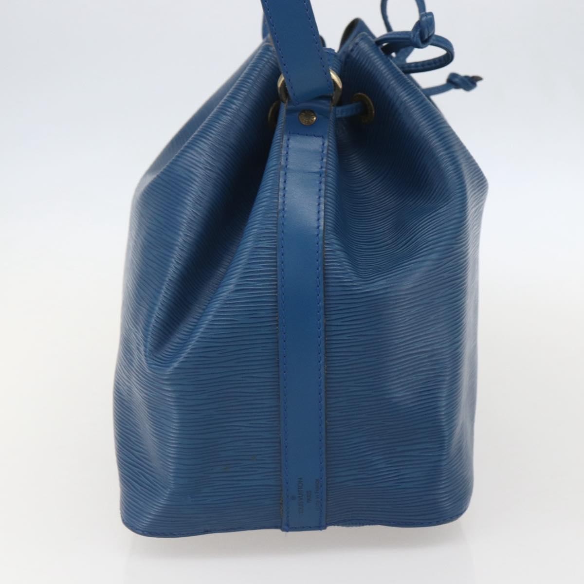 Louis Vuitton Petit Noe Handbag Epi Leather, BLUE, LEATHER, Shoulder bag