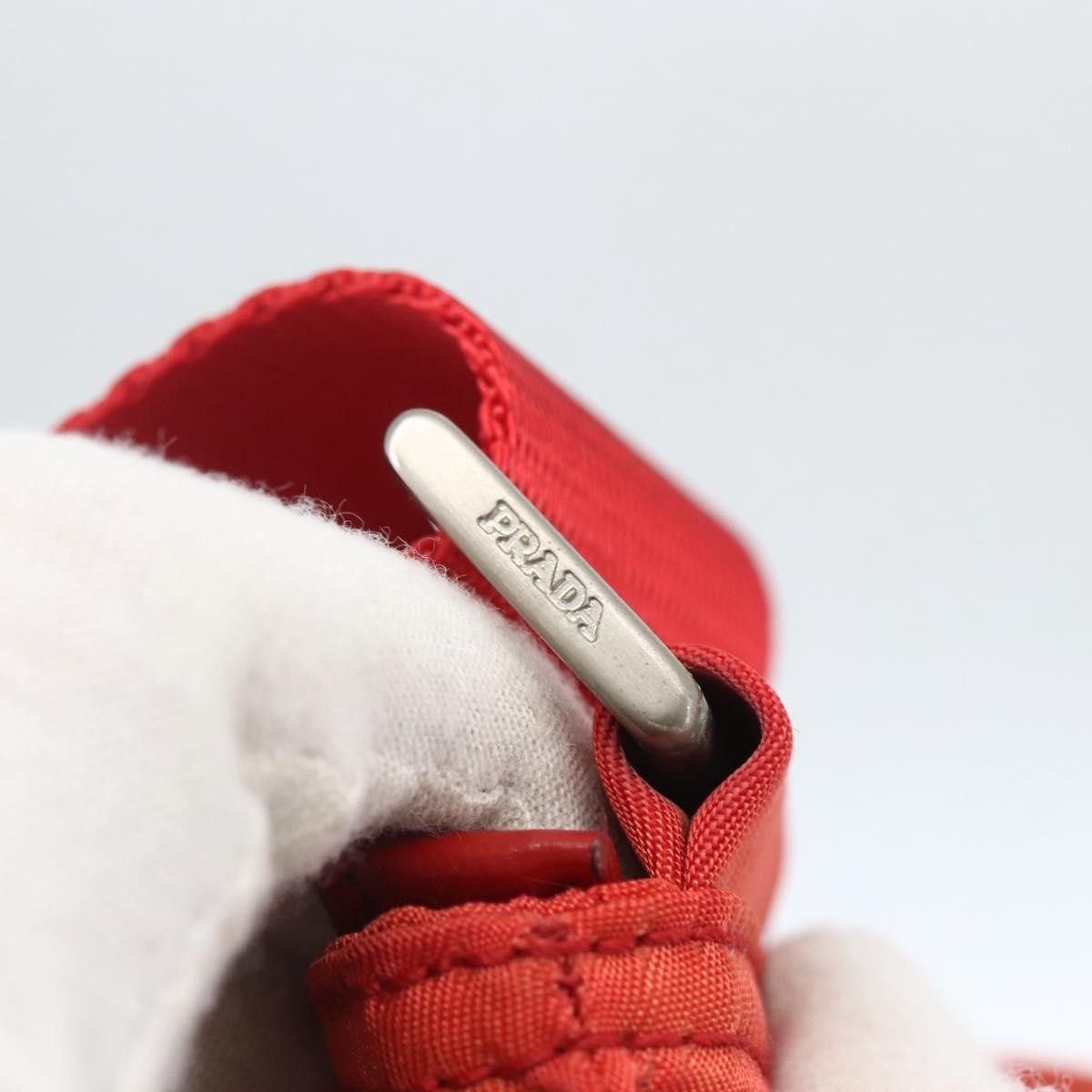 Prada Zip Top Messenger Bag Tessuto, RED, NYLON, Shoulder bag