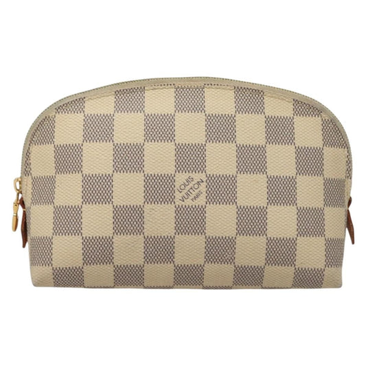 Louis Vuitton Cosmetic Pouch Damier, WHITE, CANVAS, Toiletry Case