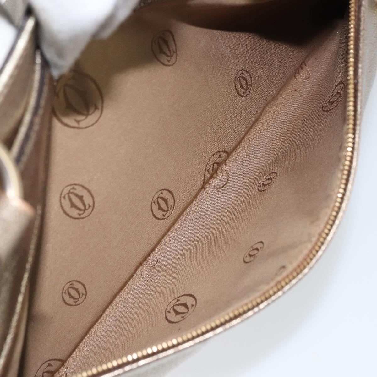 cartier Marcello Handbag Leather, GOLD, LEATHER, Tote bag