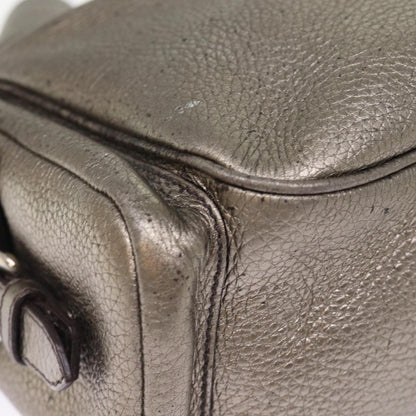 Prada Belted Hobo Vitello Daino, SILVER, LEATHER, Shoulder bag
