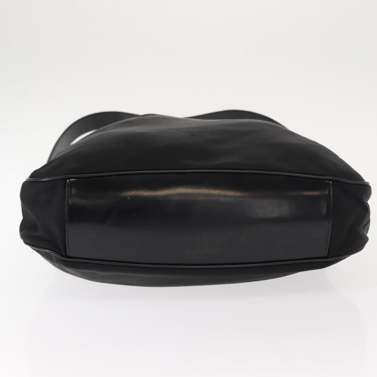 Gucci Vintage Bamboo Handle Bag Nylon, Black, Nylon, Handbag