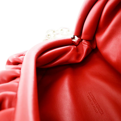 Bottega Veneta The Chain Pouch Leather, RED, LEATHER, Clutche & pouche