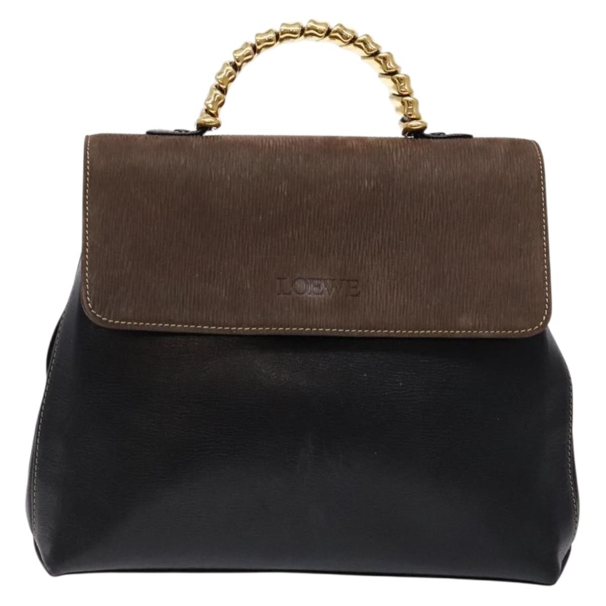 Loewe Vintage Velazquez Top Handle Bag Leather, BROWN, LEATHER, Handbag
