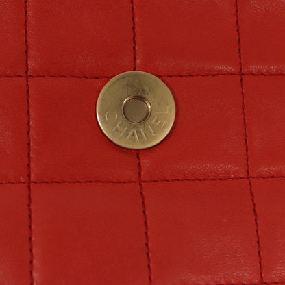 Chanel Vintage Chocolate Bar Double Side Flap Shoulder Bag Quilted Lambskin, PURPLE, LEATHER, Shoulder bag