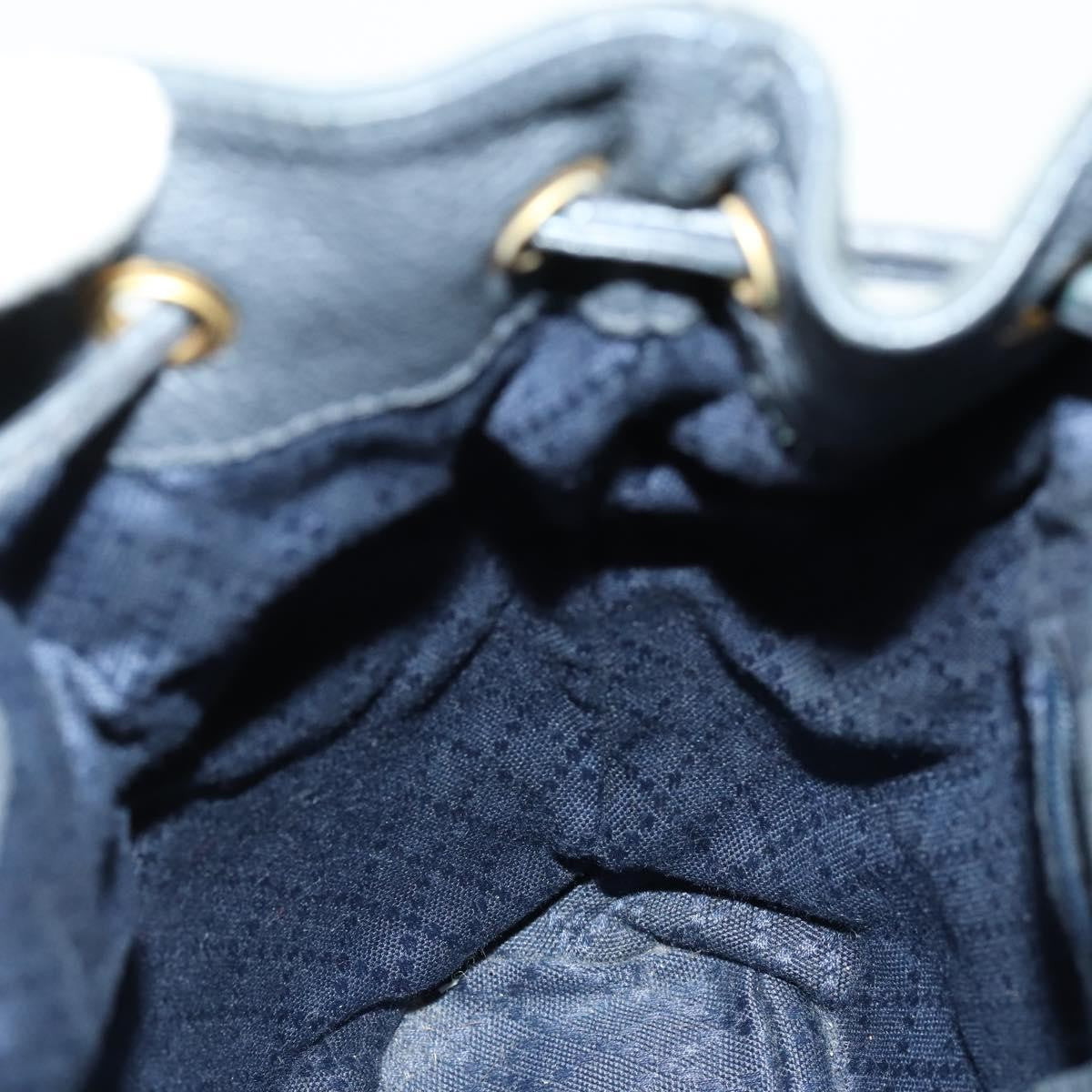 Gucci Vintage Bamboo Backpack Suede, NAVY, SUEDE, Backpack