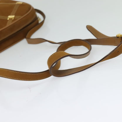 Salvatore Ferragamo Vala Shoulder Bag Suede, BROWN, SUEDE, Shoulder bag