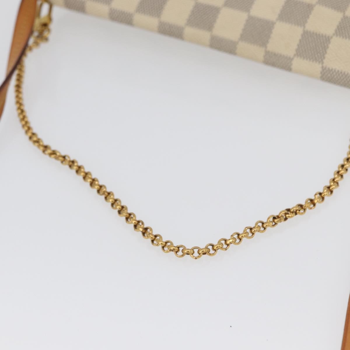 Louis Vuitton Favorite Handbag Damier, WHITE, CANVAS, Shoulder bag