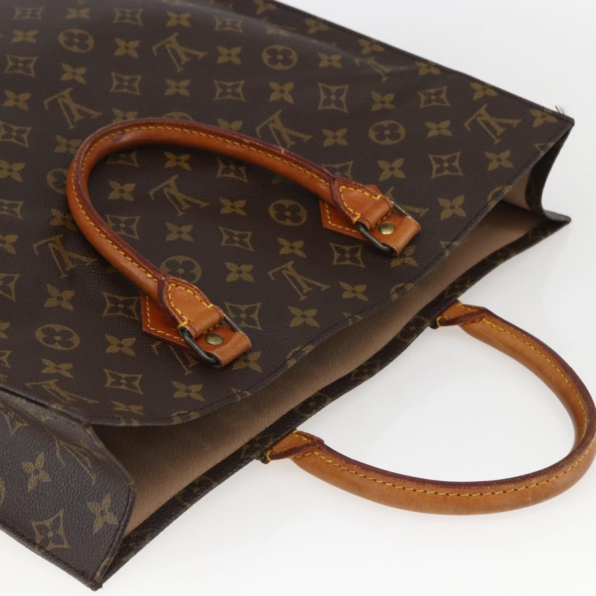Louis Vuitton Vintage Sac Plat Bag Monogram Canvas, BROWN, CANVAS, Tote bag