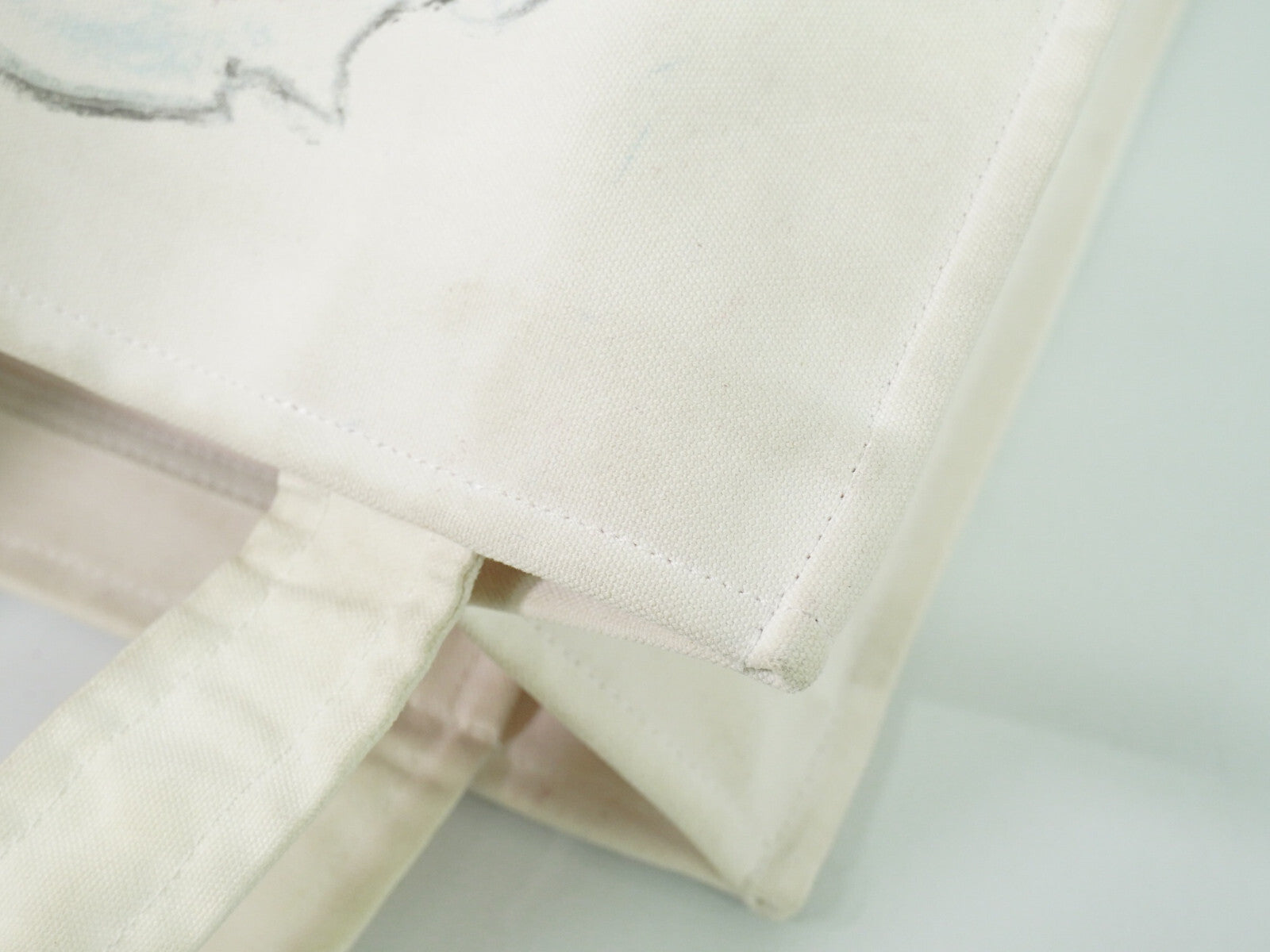 Chanel Cruise Tote Printed Canvas, WHITE, CANVAS, Tote bag