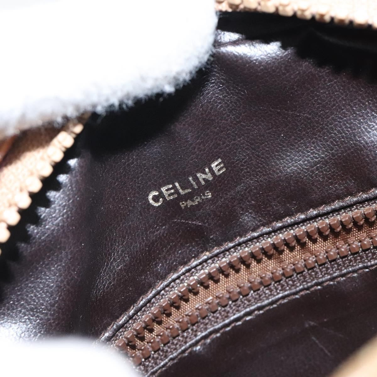 Celine Vintage Macadam Shoulder Bag Macadam Canva  Vinyl, BEIGE, PVC, Shoulder bag