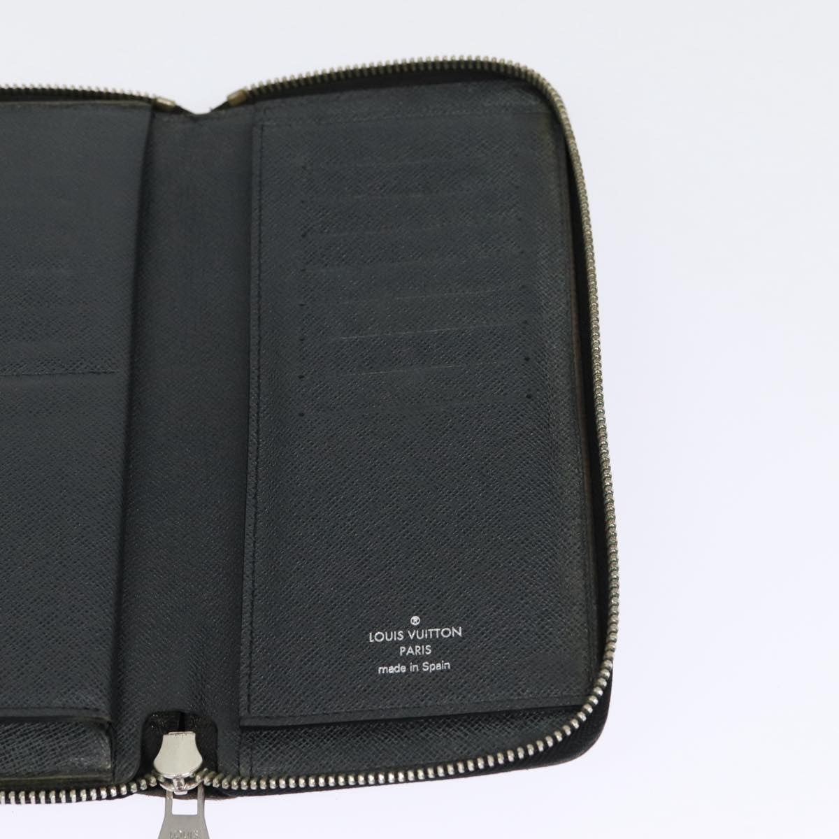 Louis Vuitton Zippy wallet vertical Taïga, GRAY, LEATHER, Wallets