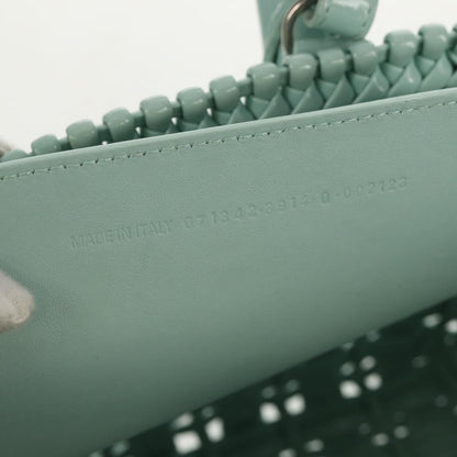 Balenciaga Bistro Panier Bag Woven Faux Leather, GREEN, RUBBER, Tote bag