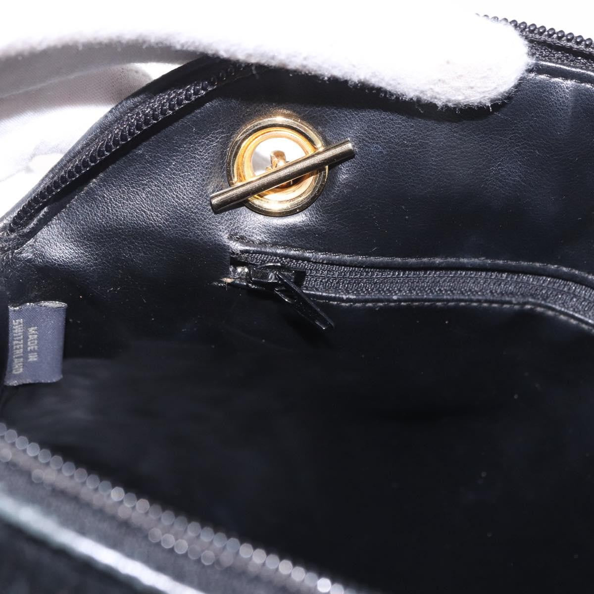 Bally Vintage Chain Shoulder Bag Quilted Leather, Black, Leather, Shoulder Bag