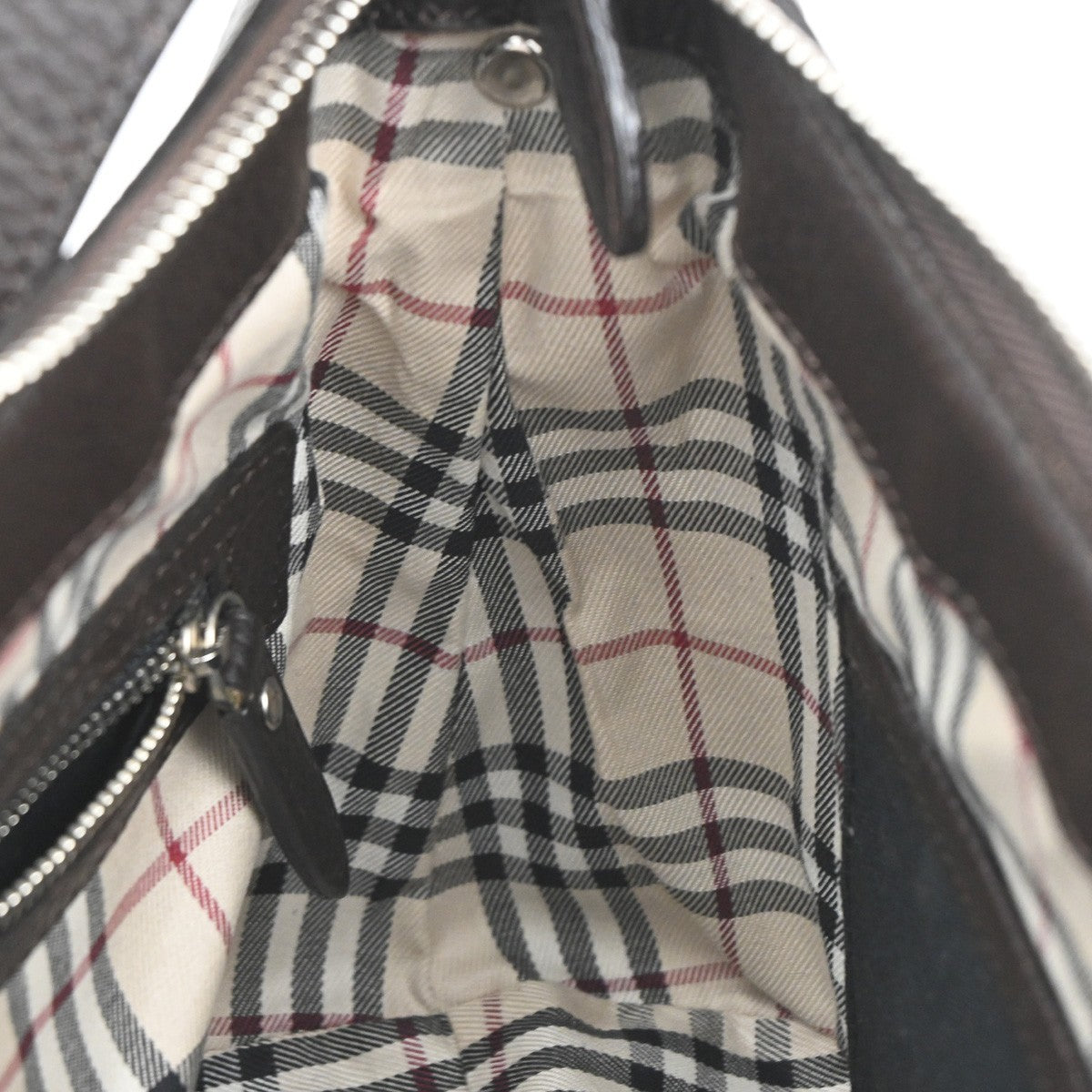 Burberry Vintage Shoulder Bag Leather, BROWN, LEATHER, Shoulder bag