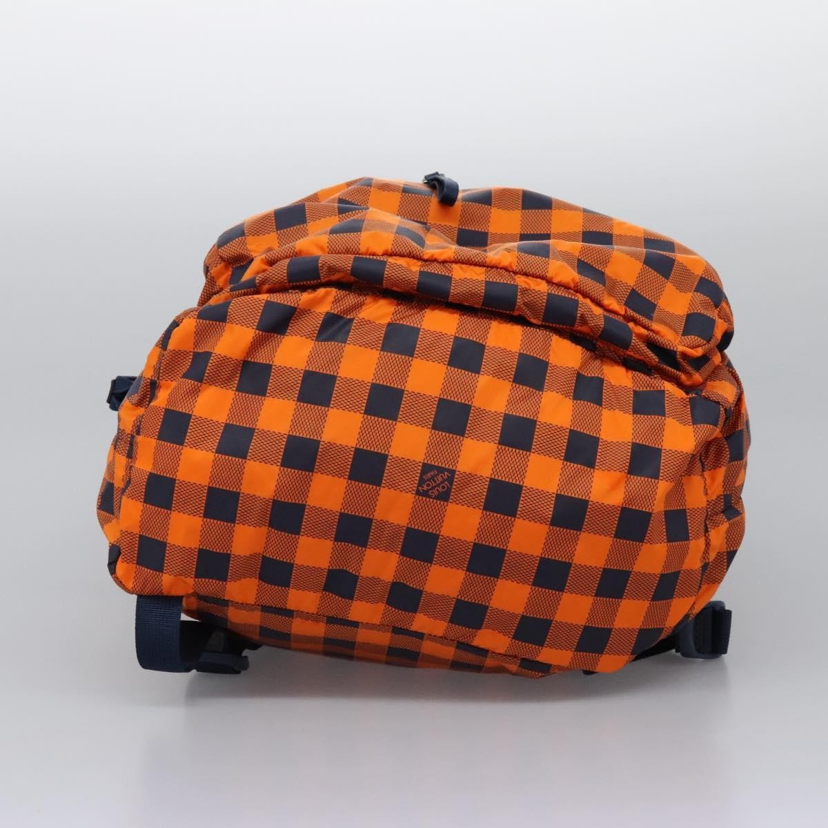 Louis Vuitton Aventure Backpack Damier Nylon, Orange, Nylon, Backpack