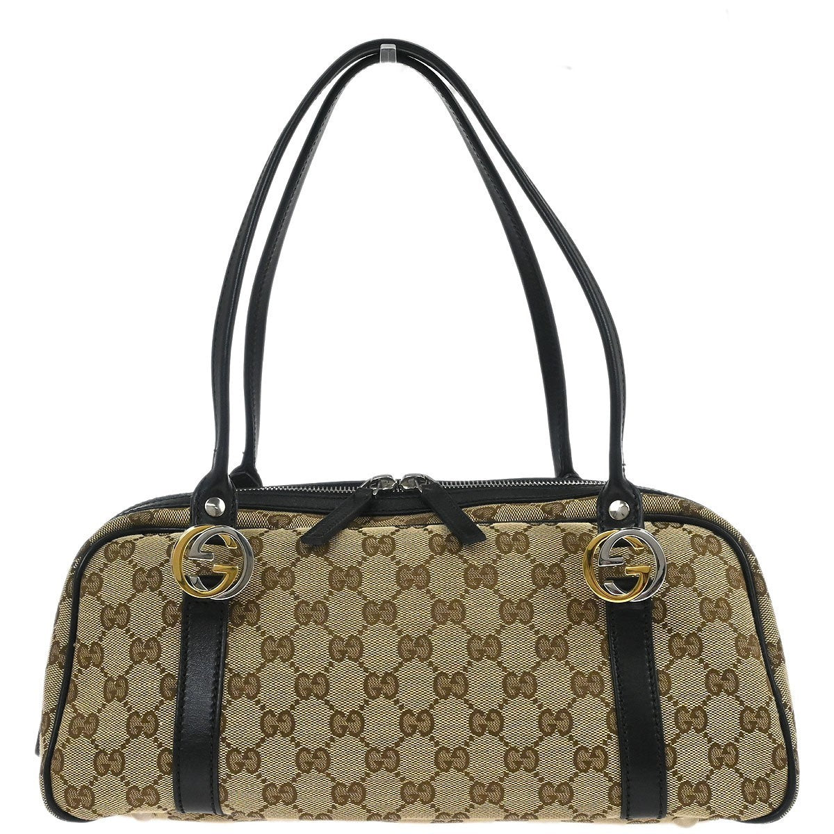 Gucci Twins Boston Bag GG Canvas, BEIGE, CANVAS, Handbag