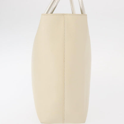 Prada Vintage Tote Leather, WHITE, LEATHER, Handbag