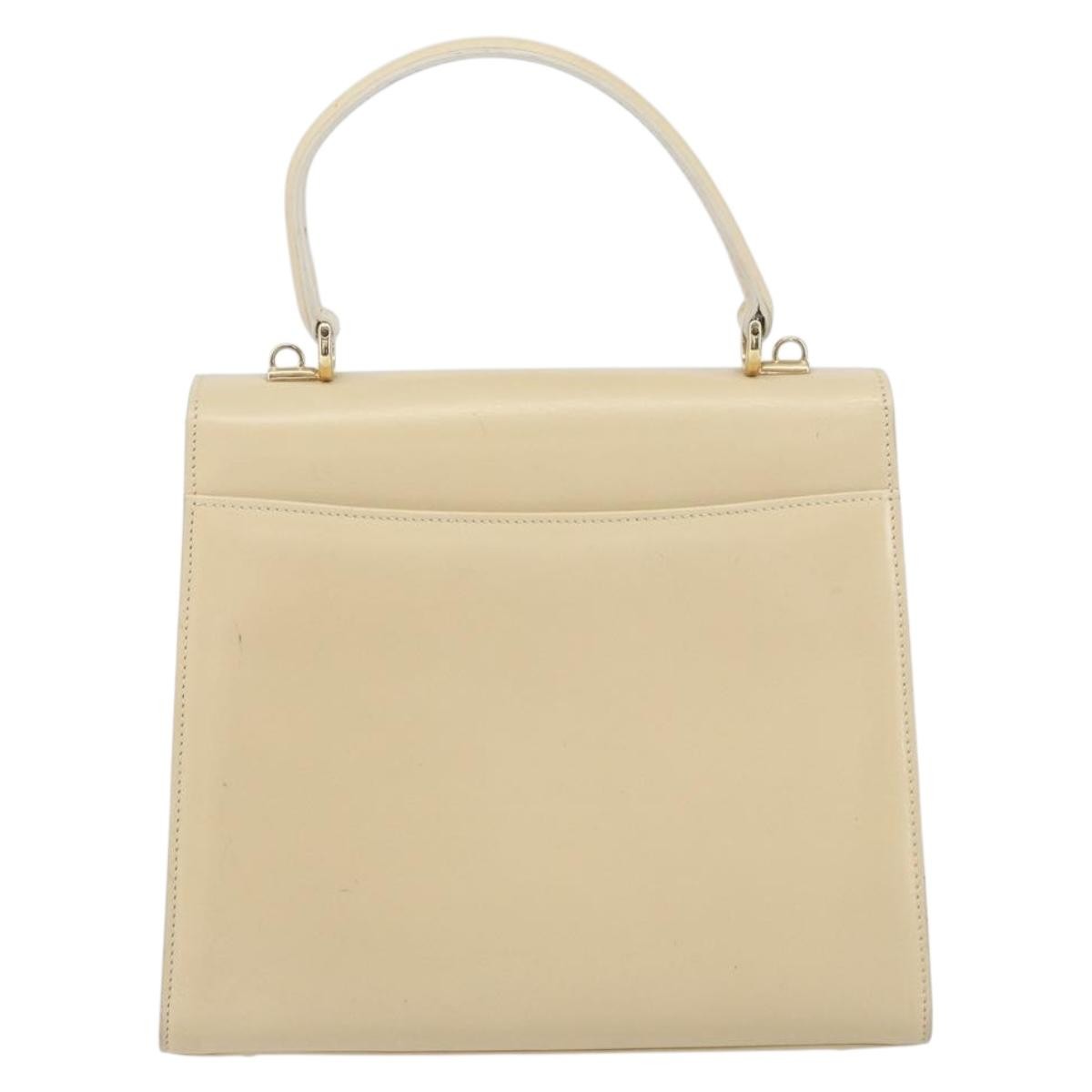 Gucci Vintage Lady Lock Top Handle Bag Leather, BEIGE, LEATHER, Handbag