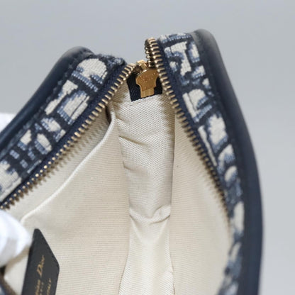 Christian Dior Diorquake Clutch Oblique Canvas, NAVY, CANVAS, Clutche & pouche