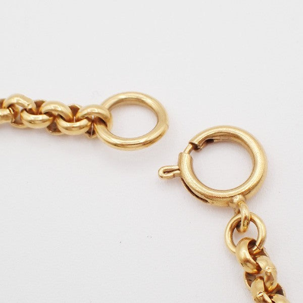 Chanel Vintage CC Heart Pendant Long Necklace Metal, Gold, Gold Plated, Necklace