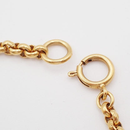 Chanel Vintage CC Heart Pendant Long Necklace Metal, Gold, Gold Plated, Necklace