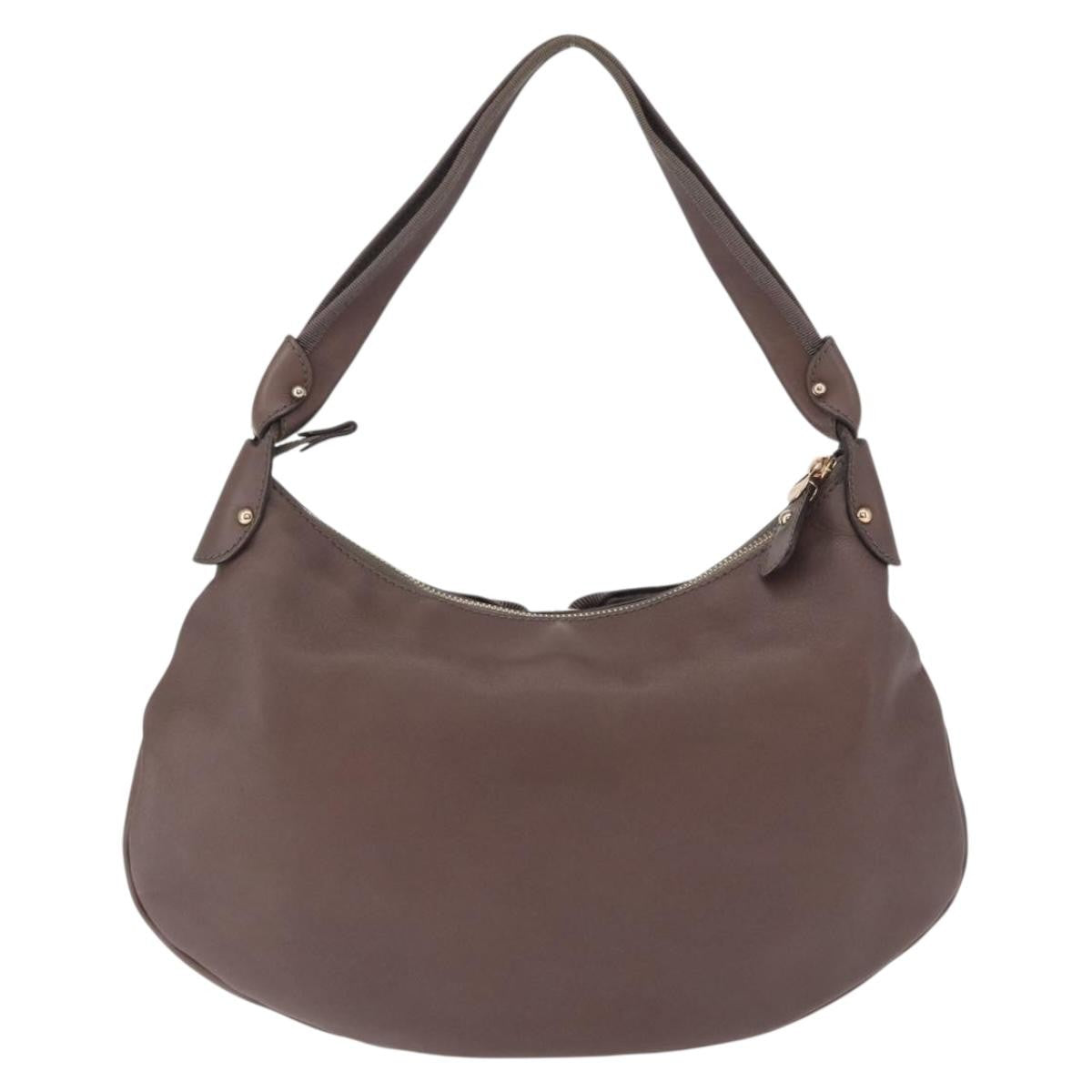 Salvatore Ferragamo Vala Handbag Leather, BROWN, LEATHER, Handbag