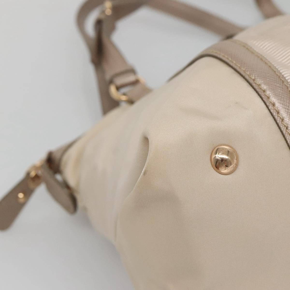 Salvatore Ferragamo Vala Handbag Nylon, Beige, Nylon, Handbag