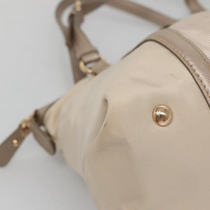 Salvatore Ferragamo Vala Handbag Nylon, Beige, Nylon, Handbag