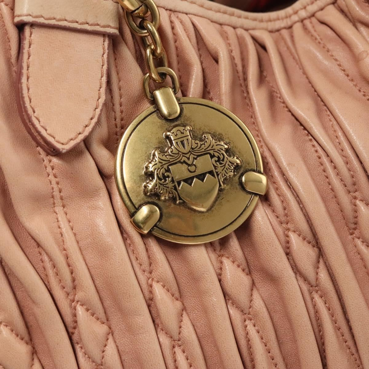 Bally Vintage Handbag Quilted Leather, PINK, LEATHER, Handbag