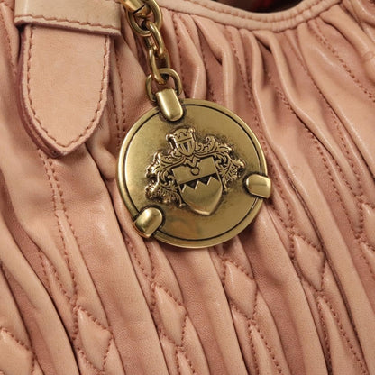 Bally Vintage Handbag Quilted Leather, PINK, LEATHER, Handbag