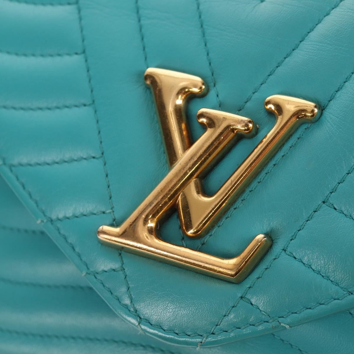 Louis Vuitton New Wave Chain Bag Quilted Leather, Blue, Leather, Shoulder Bag