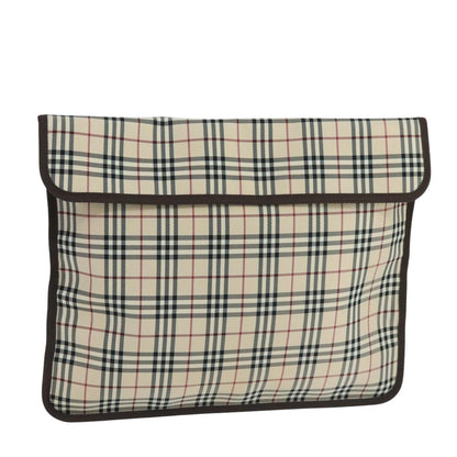 Burberry Nova Check Tote canvas check pattern, BEIGE, CANVAS, Clutche & pouche
