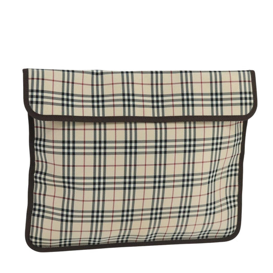 Burberry Nova Check Tote canvas check pattern, BEIGE, CANVAS, Clutche & pouche