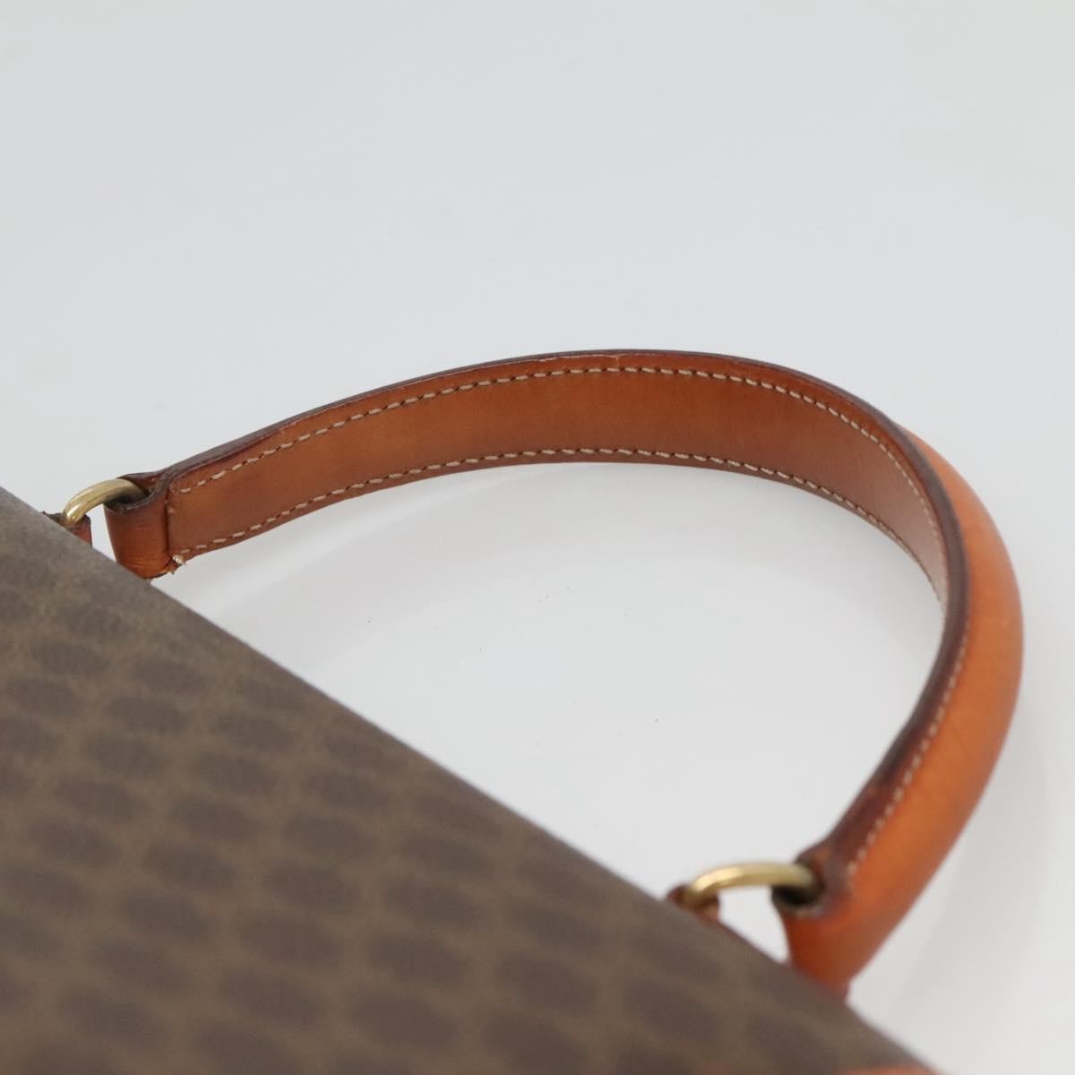 Celine Macadam Handbag Macadam with leather, BROWN, CANVAS, Handbag