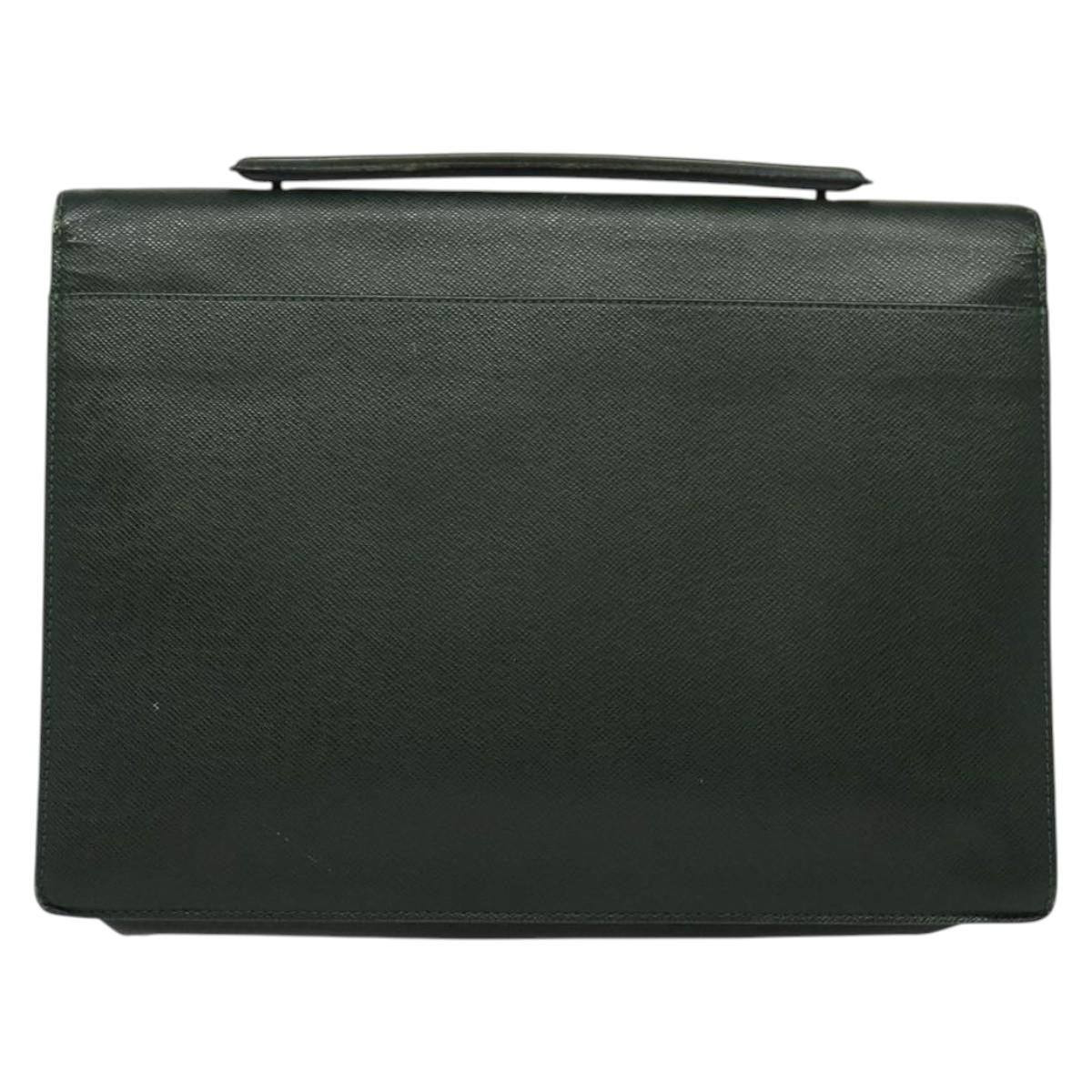 Louis Vuitton Porte-Documents Angara Briefcase Taiga Leather, GREEN, LEATHER, Briefcase