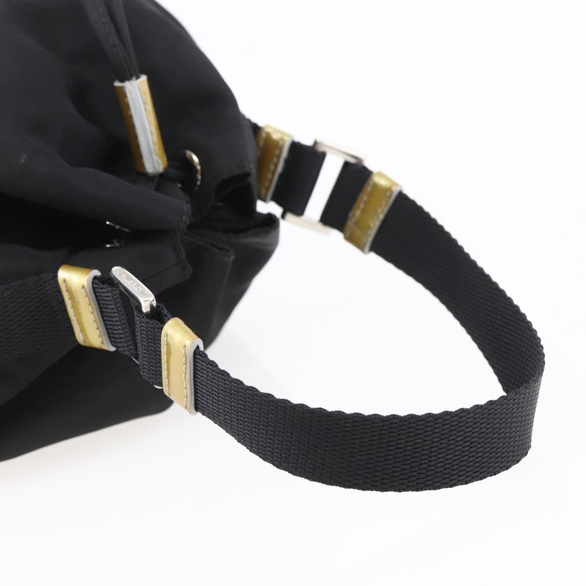 Prada Duet Drawstring Bucket Bag Tessuto, Black, Nylon, Handbag