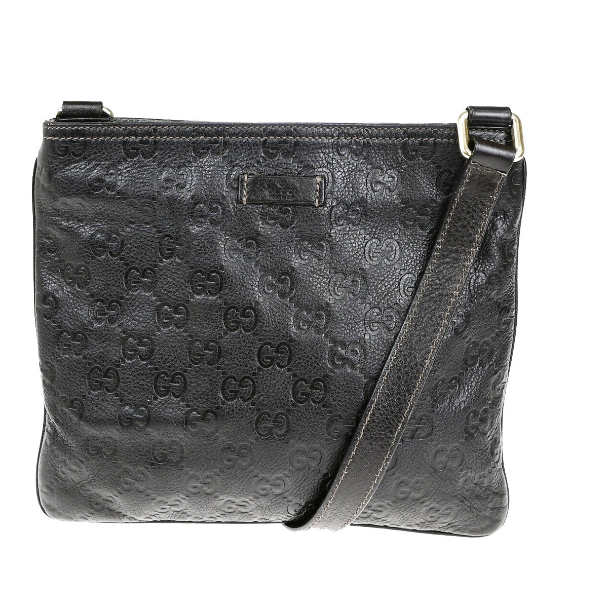 Gucci Guccissima Shoulder bag, Brown, Leather, Shoulder Bag