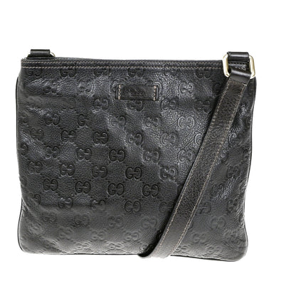 Gucci Guccissima Shoulder bag, Brown, Leather, Shoulder Bag