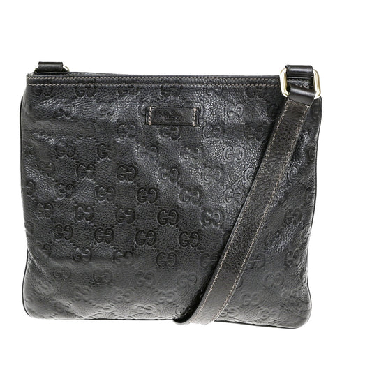 Gucci Guccissima Shoulder bag, Brown, Leather, Shoulder Bag