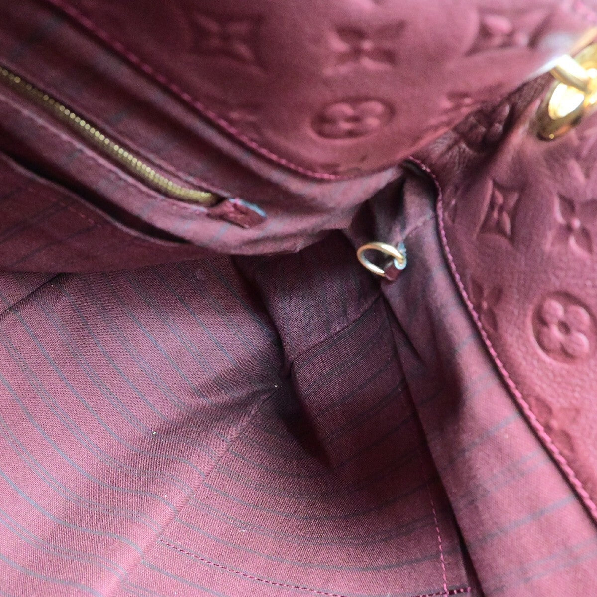 Louis Vuitton Artsy Handbag Monogram Empreinte Leather, RED, LEATHER, Shoulder bag