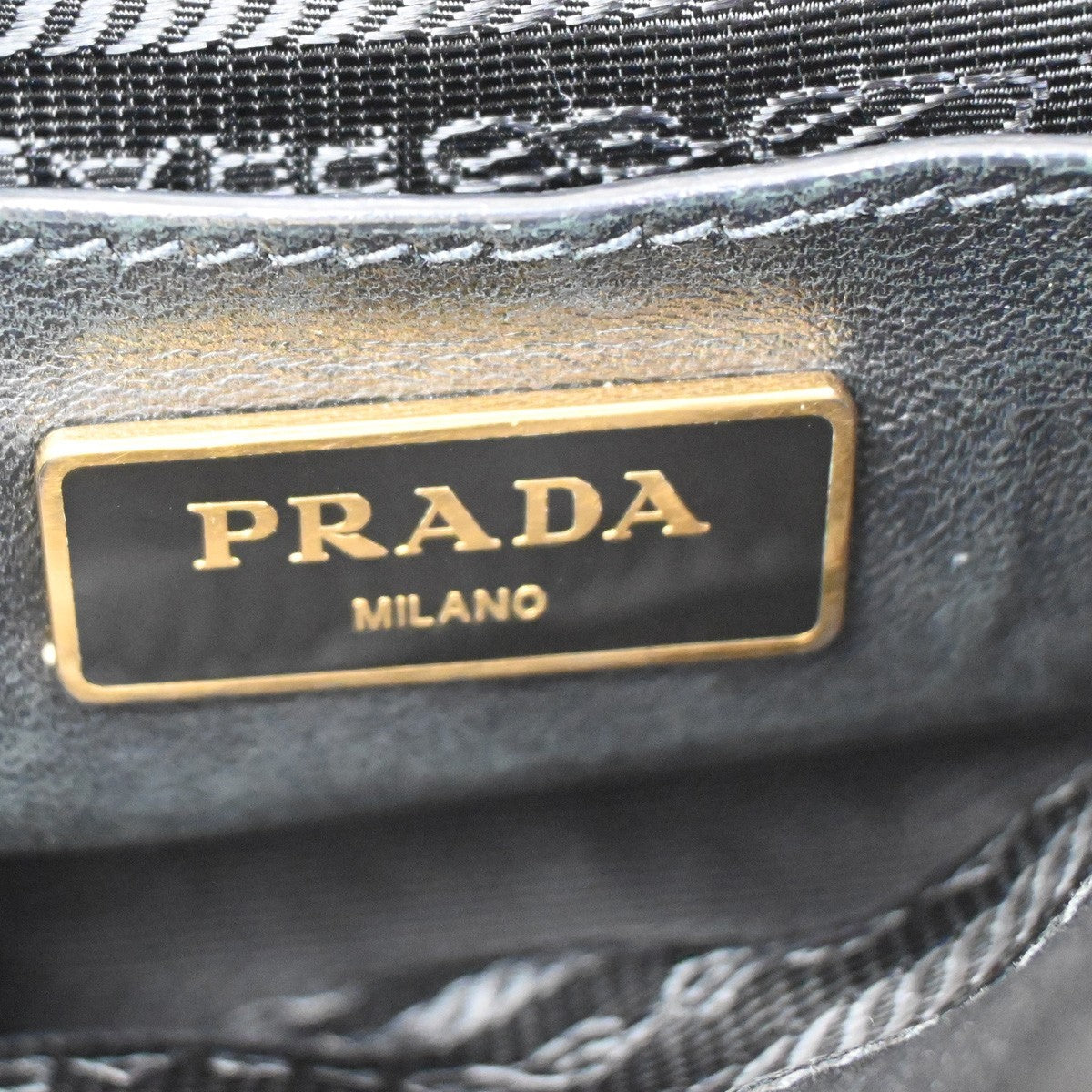 Prada Bow Tie Pleated Tote Leather, BLACK, LEATHER, Shoulder bag