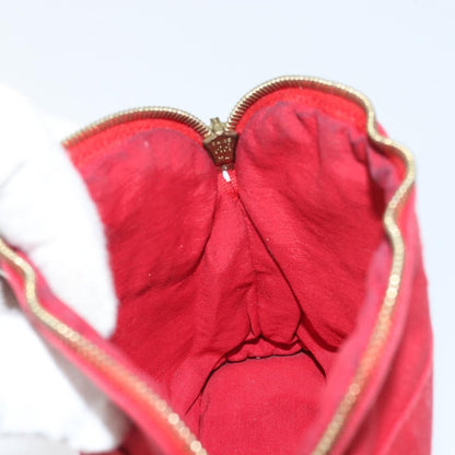 Hermes Bolide Travel Pouch Canvas, RED, CANVAS, Clutche & pouche