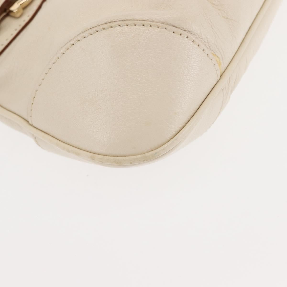 Salvatore Ferragamo Marisa Satchel Leather, WHITE, LEATHER, Handbag